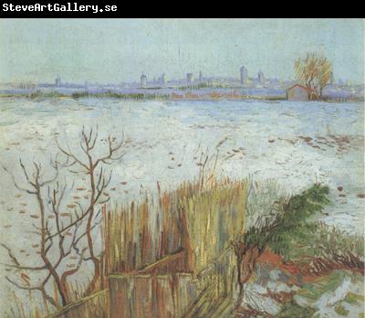 Vincent Van Gogh Snowy Landscape with Arles in the Background (nn04)